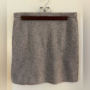 Zara Wool Blend Knit Mini-skirt, Heathered Oatmeal, Sz Large. NWT